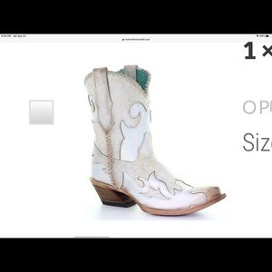 Corral White Inlay and Woven Cowgirl Boots